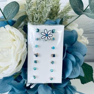 Turquoise Blue Multi-Pair Earring Set - Women Jewelry